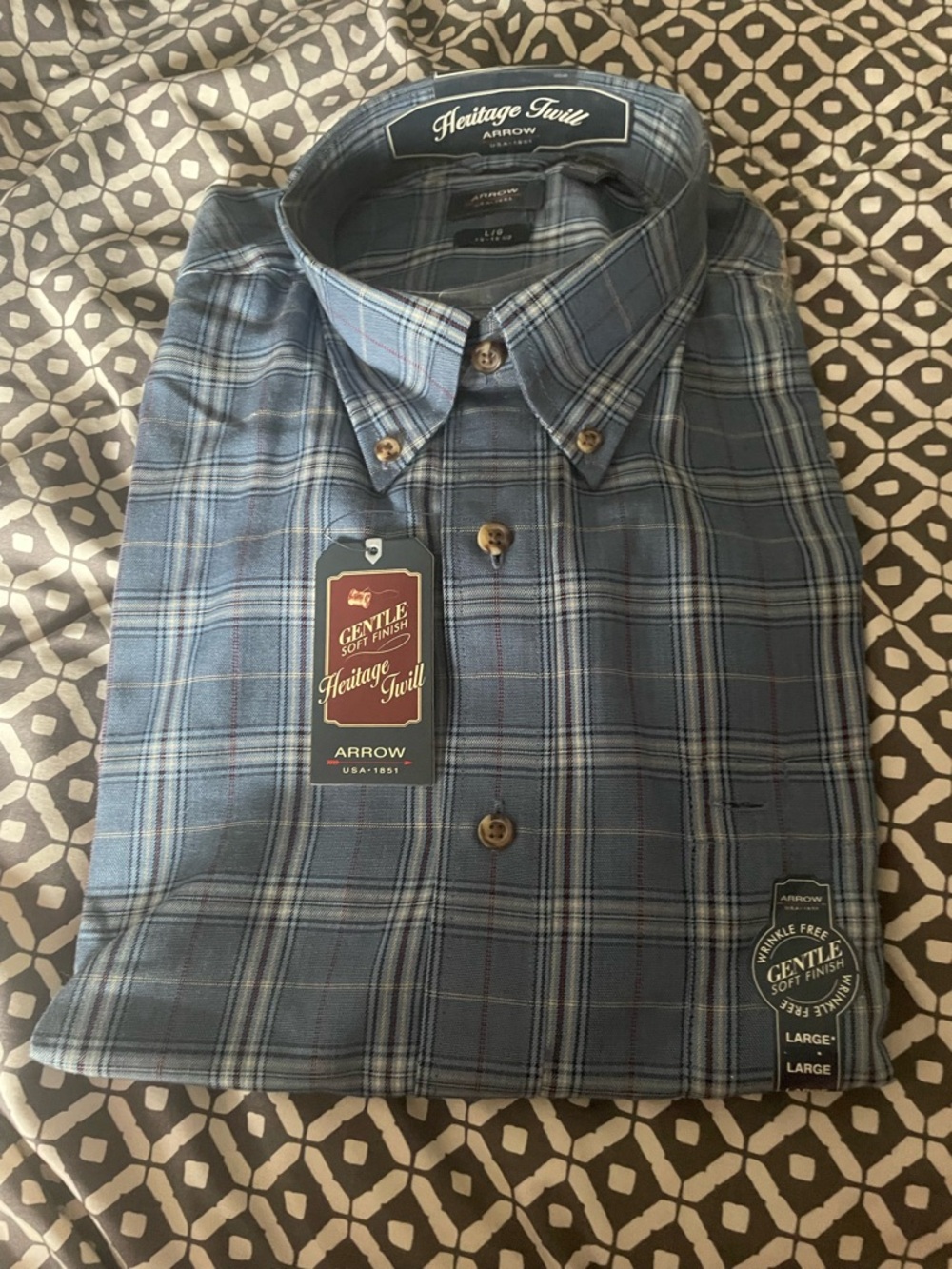 Heritage Men's Light Blue Plaid Sport Coat with Subtle Red Overcheck